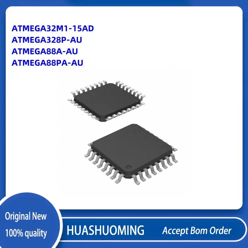 5Pcs/Lot ATMEGA32M1-15AD ATMEGA32M1  ATMEGA ATMEGA328P-AU ATMEGA328P  ATMEGA88A-AU ATMEGA88PA-AU  ATMEGA88A  ATMEGA88PA  TQFP-32