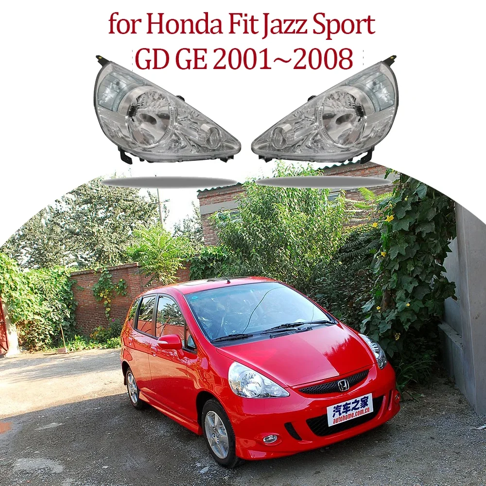 Reflektory samochodowe zestaw do Honda Fit Jazz Sport GD GE 2001 ~ 2008 2002 2003 2004 2005 2006 2007 światła przeciwmgielnego halogenowe lampa boczna ostrzegawcze LED akcesoria narożne