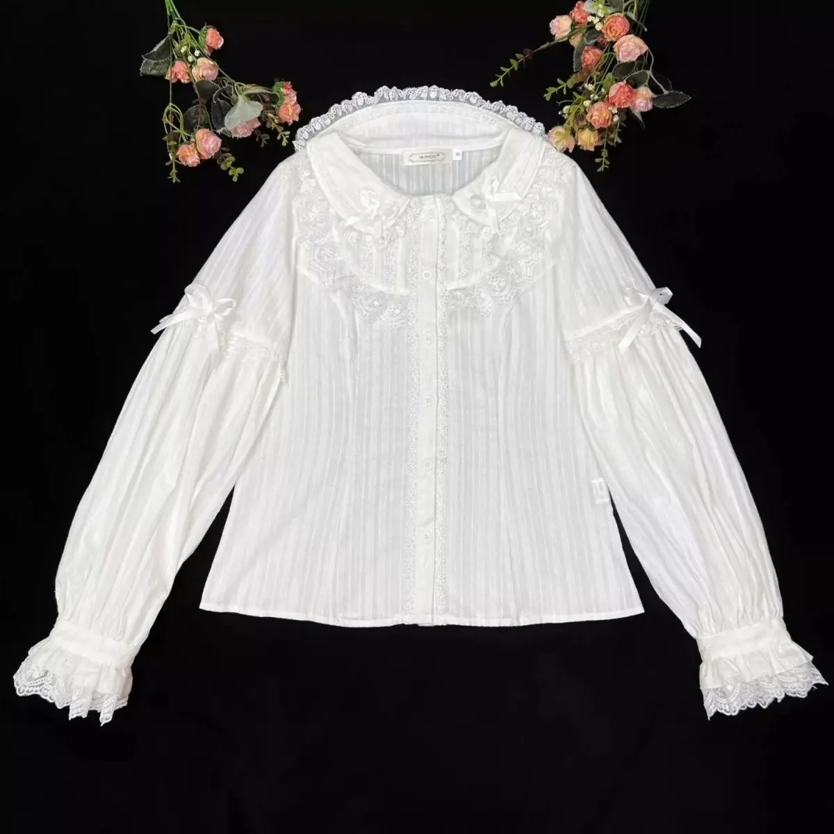 اليابانية الحلو نمط المرأة طويلة الأكمام لوليتا دمية طوق لطيف لينة فتاة بلوزة تنوعا القوس الخريف بلايز عيد الميلاد الزي 2025