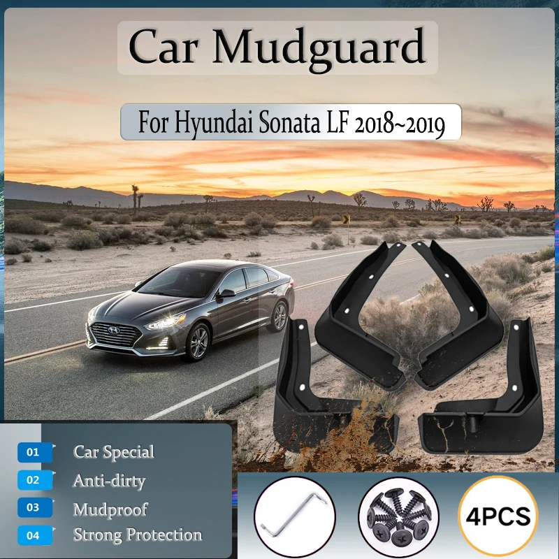 

Car Mud Guards For Hyundai Sonata LF 2018~2019 Upgrade Mudguards Fenders Mudflaps Front Rear Wheel Set Auto External Accessories