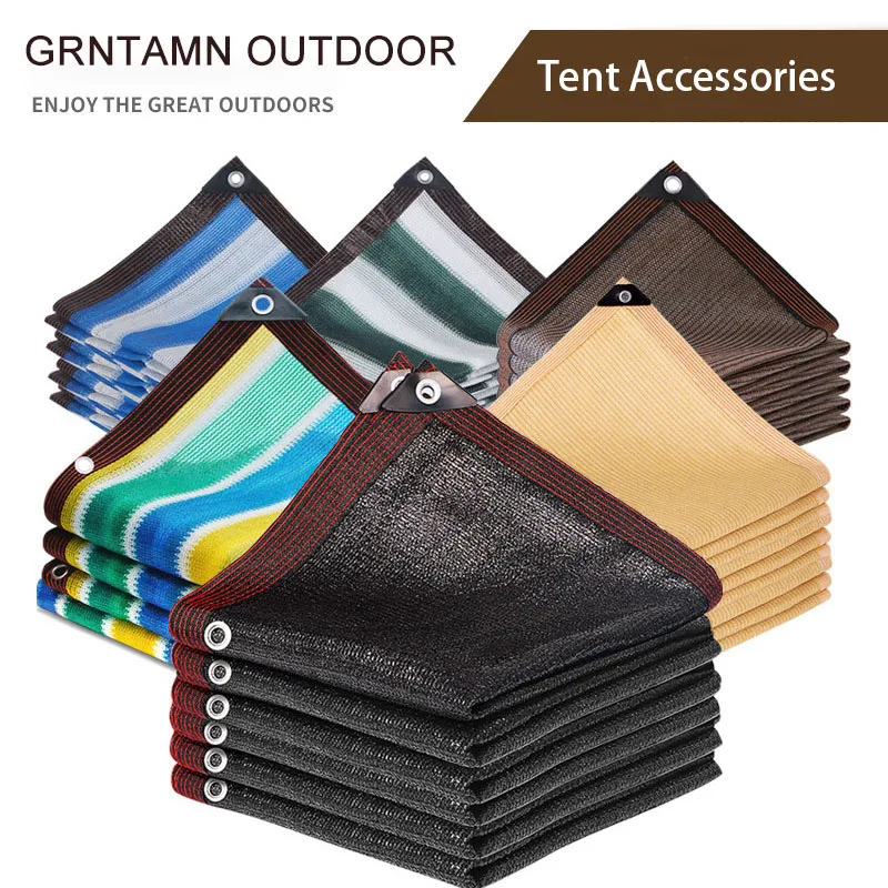 

GRNTAMN 50% Black Shade Cloth, 10 x 12 FT Durable Mesh Tarp with Grommets Garden Sunblock Shade Cloth Shading Antifreezing