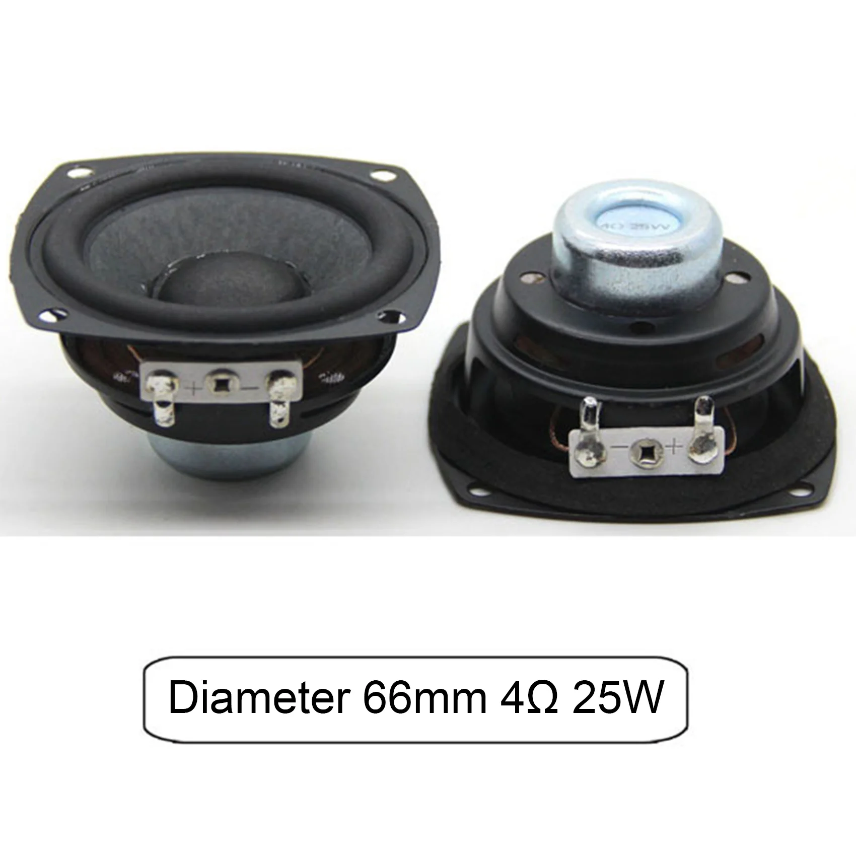 Audio Speaker 25W 66Mm Full Frequency Multimedia Loudspeaker DIY Sound Mini Speaker with Mounting Hole for Home Theater