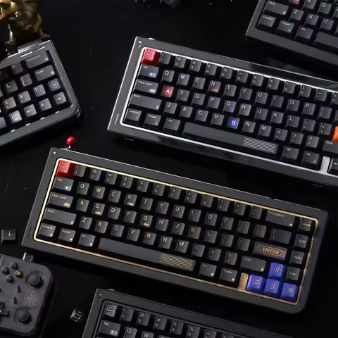 80Retros GAME1989 Black Keycap Set PBT Custom Black Gold Knight Keyboard Cap Cherry Profile KeyCap for Mechanical Keyboard Gift