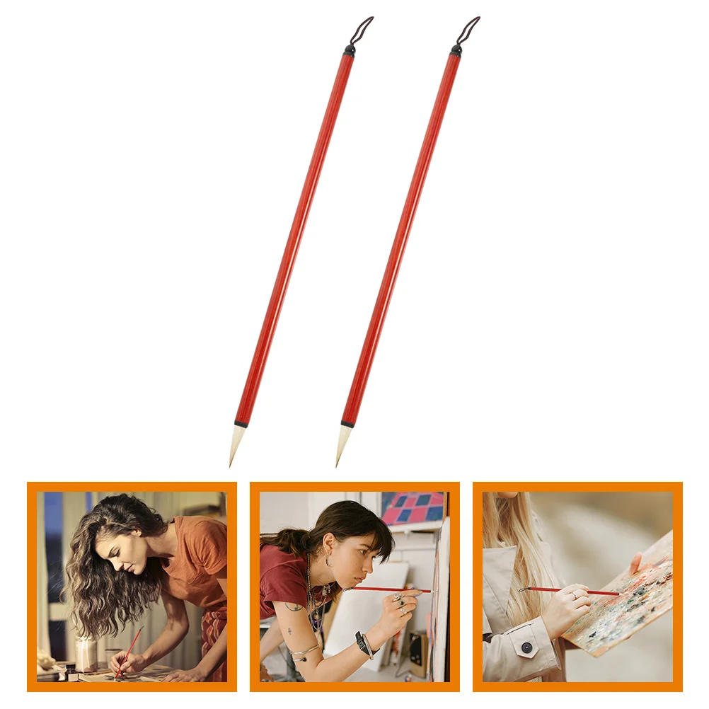 

2 Pcs Lower Case Writing Brush Small Chinese-style Brushes Drawing Detailed Paint Calligraphy Pen Professional for