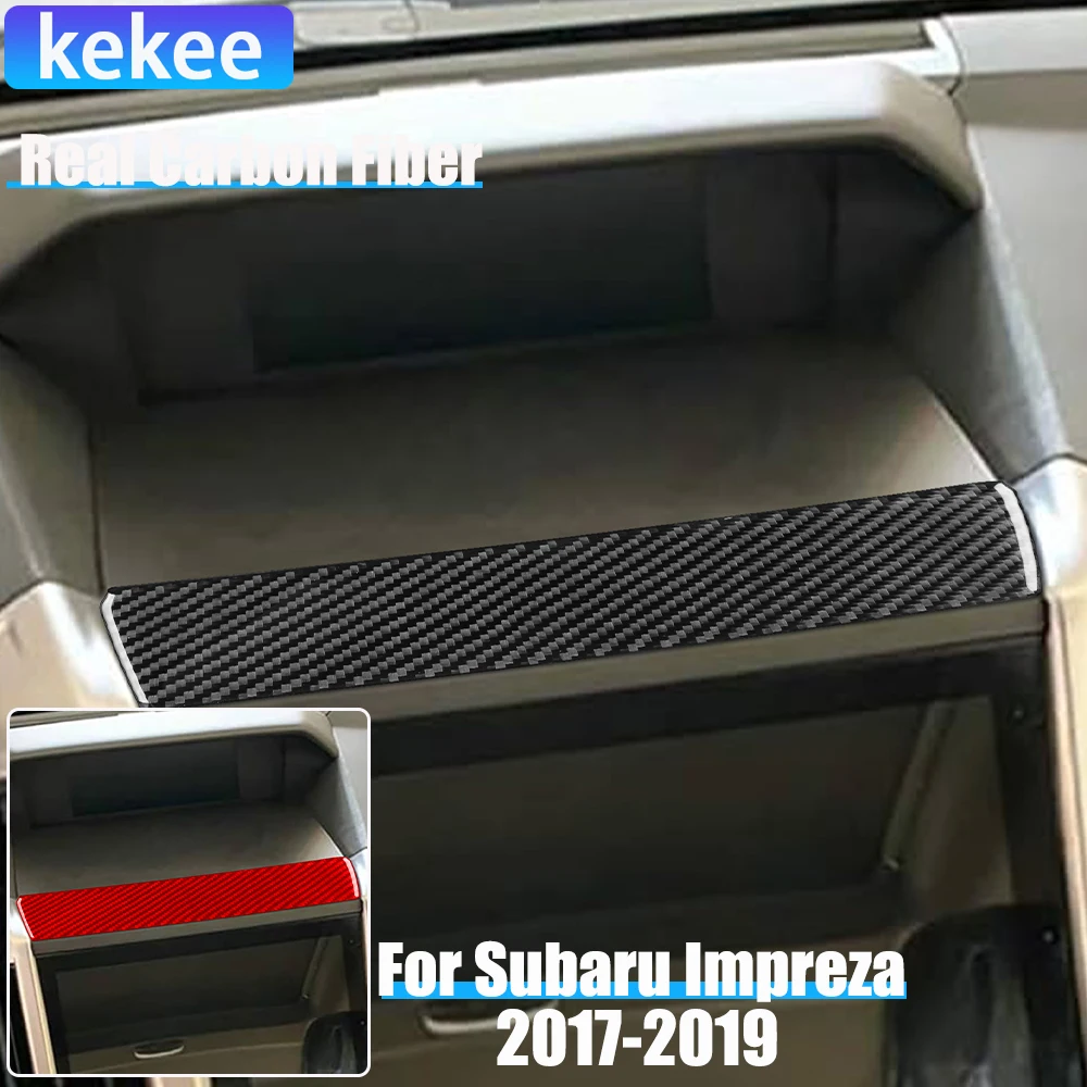 

Real Carbon Fiber Car Accessories Dashboard Panel Decorative Cover Soft Sticker For Subaru Impreza 2017-2019 Crosstrek 2018-2021