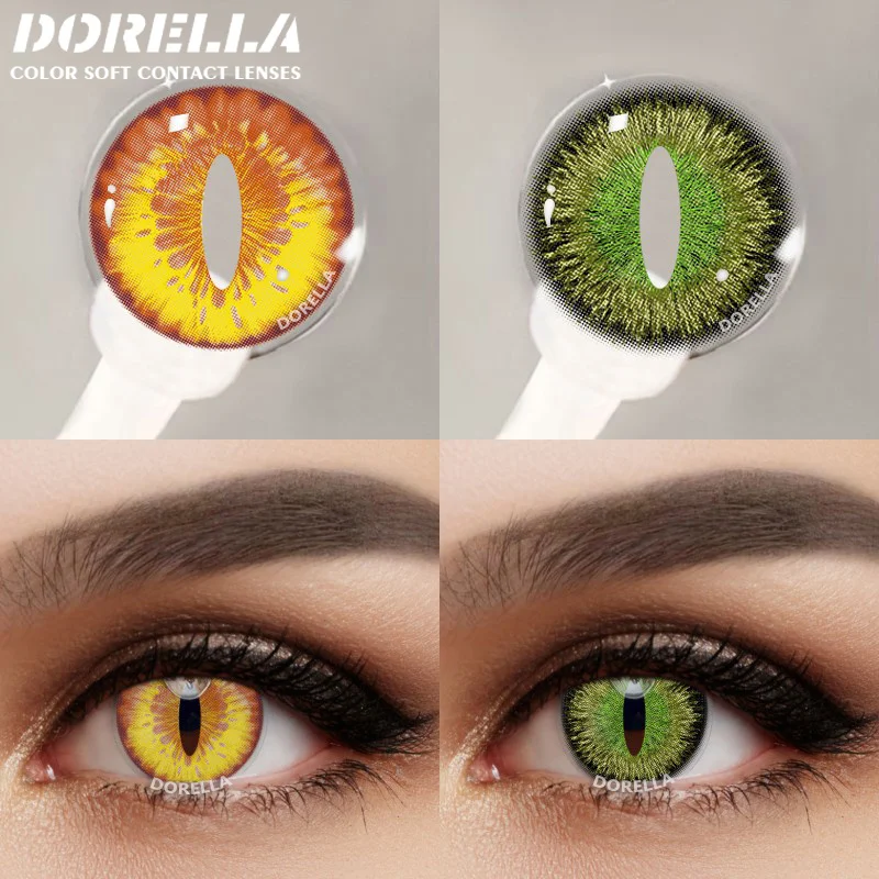 D\'ORELLA 1 Pair Colored Contact Lenses for Eyes Yearly Colored Lenses Contact Lenses Halloween Contact Lenses Cosplay Contacts