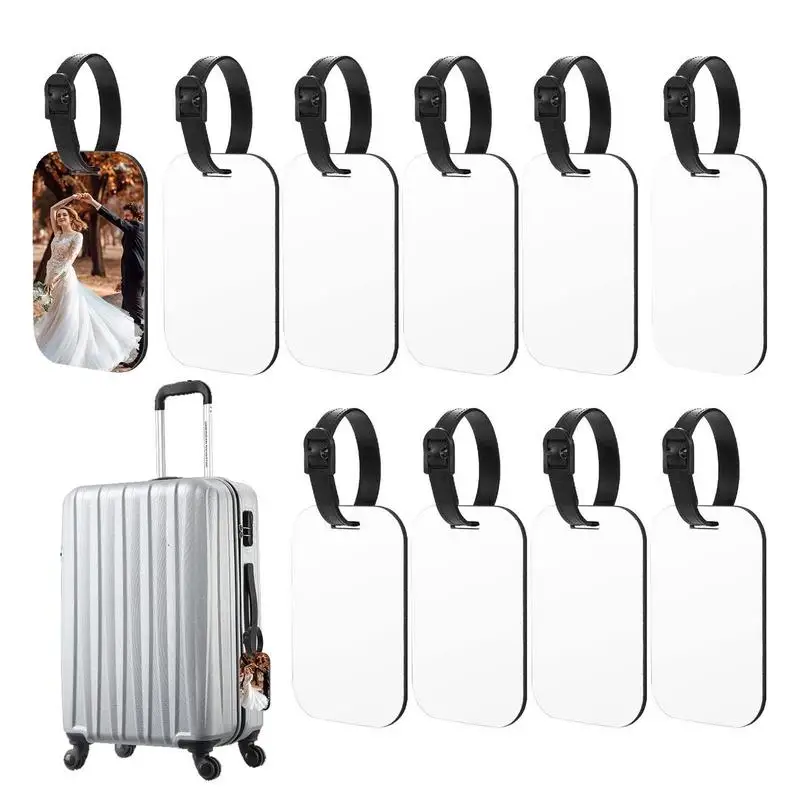 Étiquettes de Transfert de Chaleur Robustes et Légères, Accessoire de Sublimation, Valise Multifonctionnelle, Artisanal, Réutilisable, pour Bagages d'Extérieur, 10X