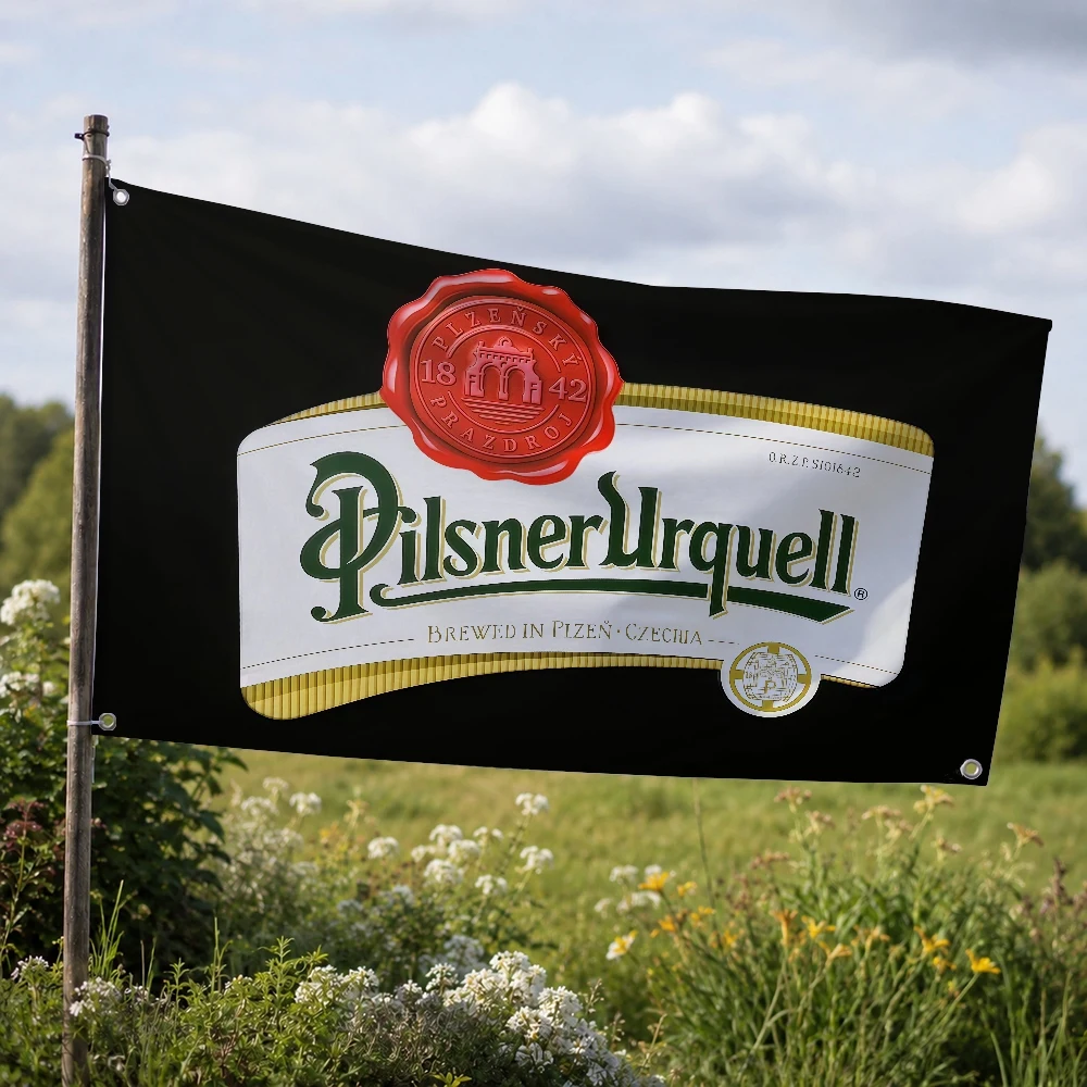 P-Pilsner U-Urquell Beer Brand Outdoor Flag for Home Camping Party Club Decor Garden Yard Wall Hanging Banner