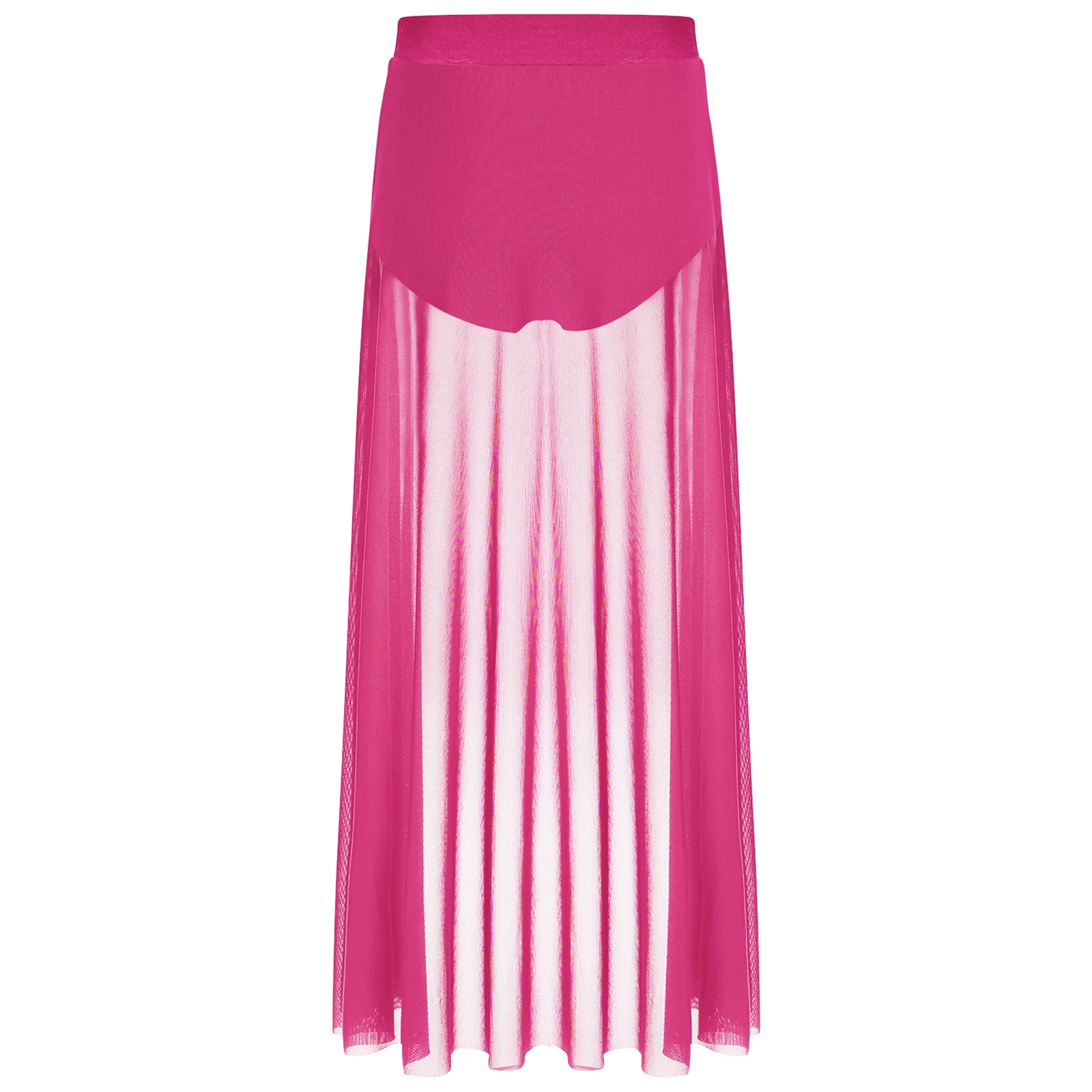 Kinderen meisjes ballet dans maxi rok open voorkant gymnastiek maxi rokken lange zwierige rok voor danswedstrijd modern eigentijds