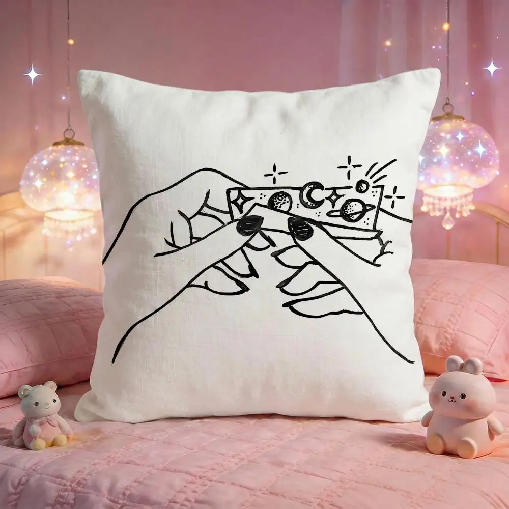 Simple stick figure Cushion Cover Premium Comfort Reversible Pillow Cove -Two in One Design for Any Room & Car Interior