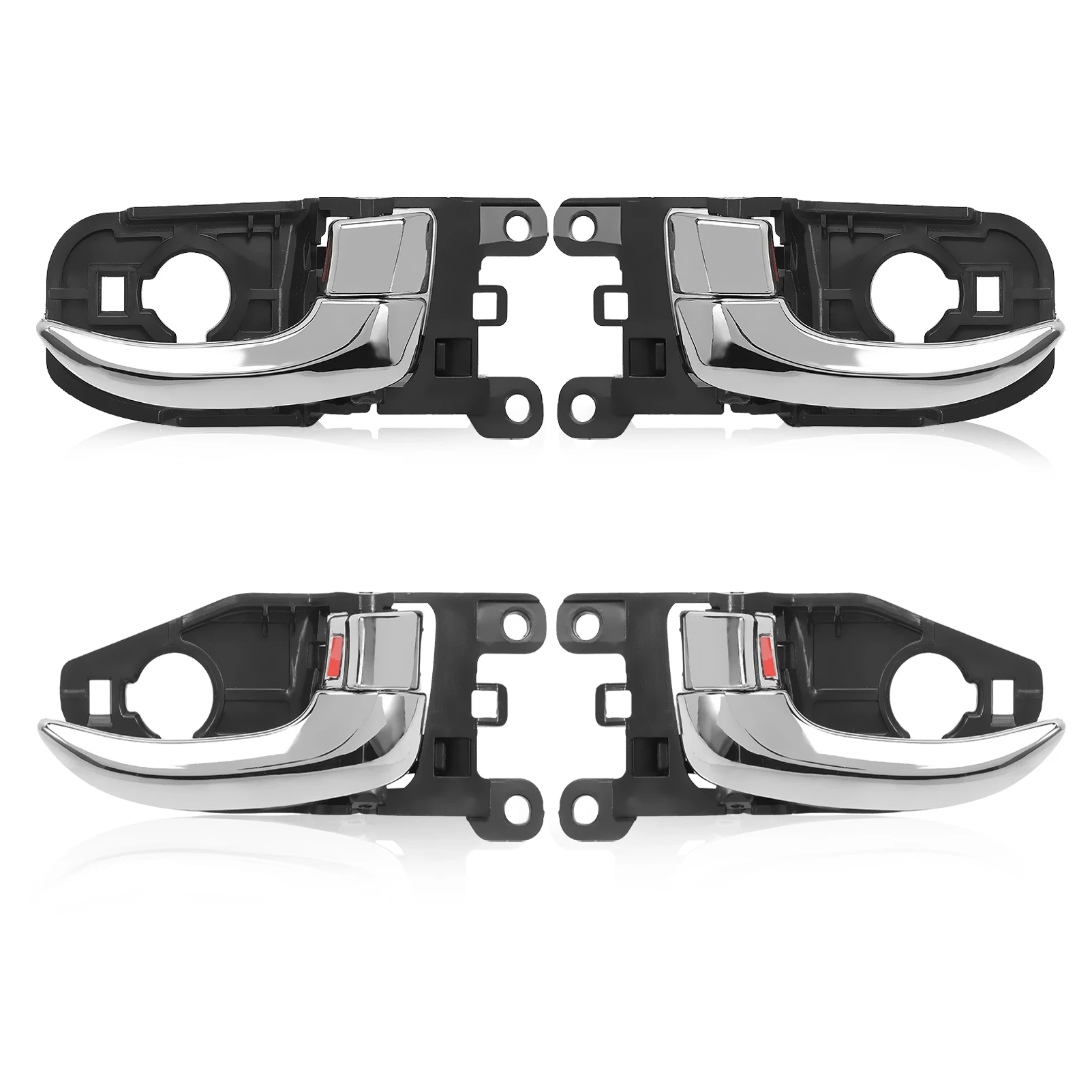 

4 Pcs Chrome Interior Door Handle For Hyundai Elantra 2011-2016 Inner Front Rear Left and Right Side 82613-MD000 82623-MD000