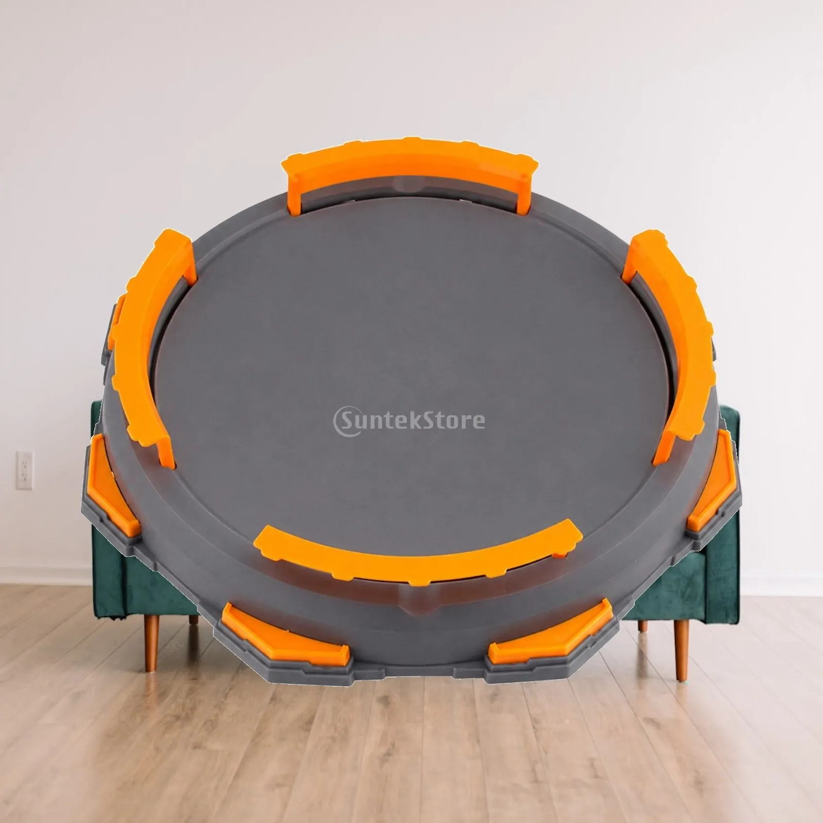 Playset Competitive Rotating Top Arena with Guard Rails Portable for Kids, Home Fun Time
