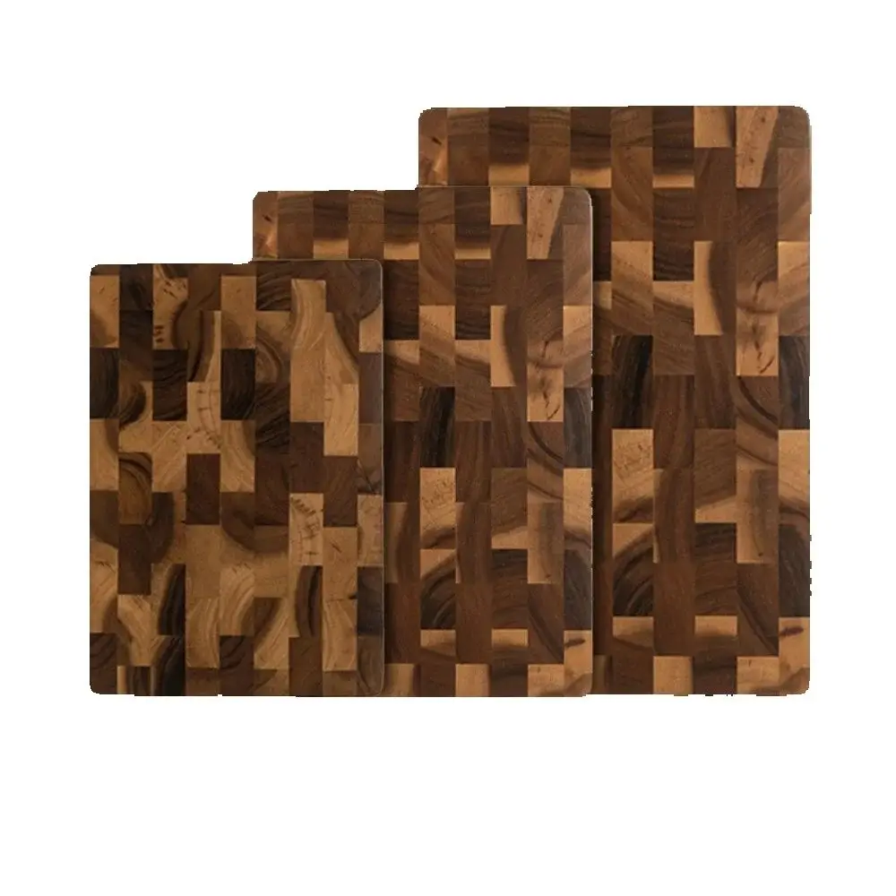 

Acacia Wood End Grain Cutting Board Beautiful Checkerboard Pattern Hardwood Knife Friendly Chopping Board