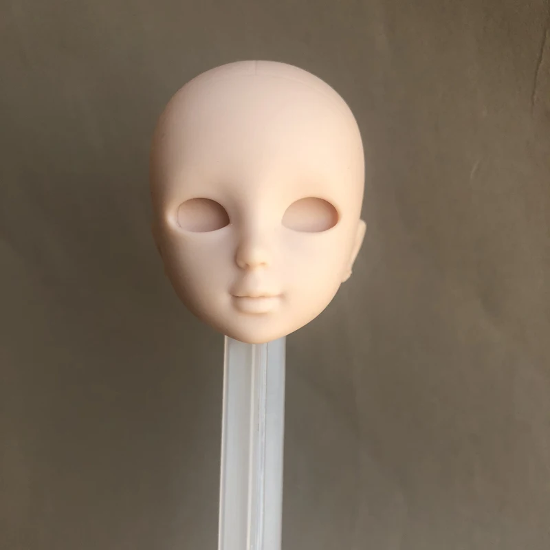 2pcs/lot Soft DIY Practice Makeup White Skin Doll Heads For 1/6 BJD as For 29cm Doll's Practicing Makeup Head Without Hair