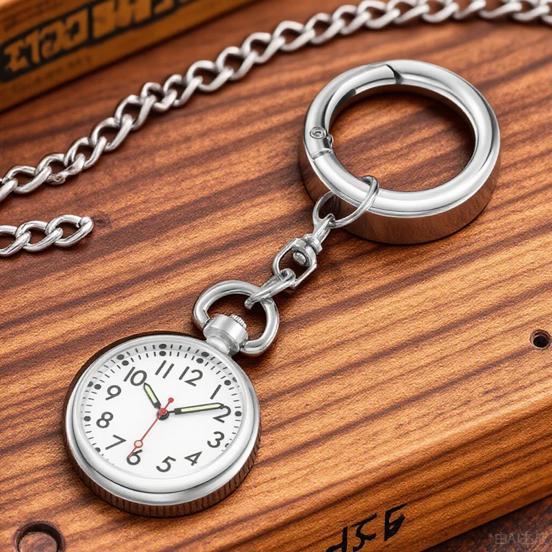 Llavero de enfermera, reloj de bolsillo luminoso de cuarzo para personal médico, reloj Fob pequeño con Clip, regalo para profesionales de enfermería