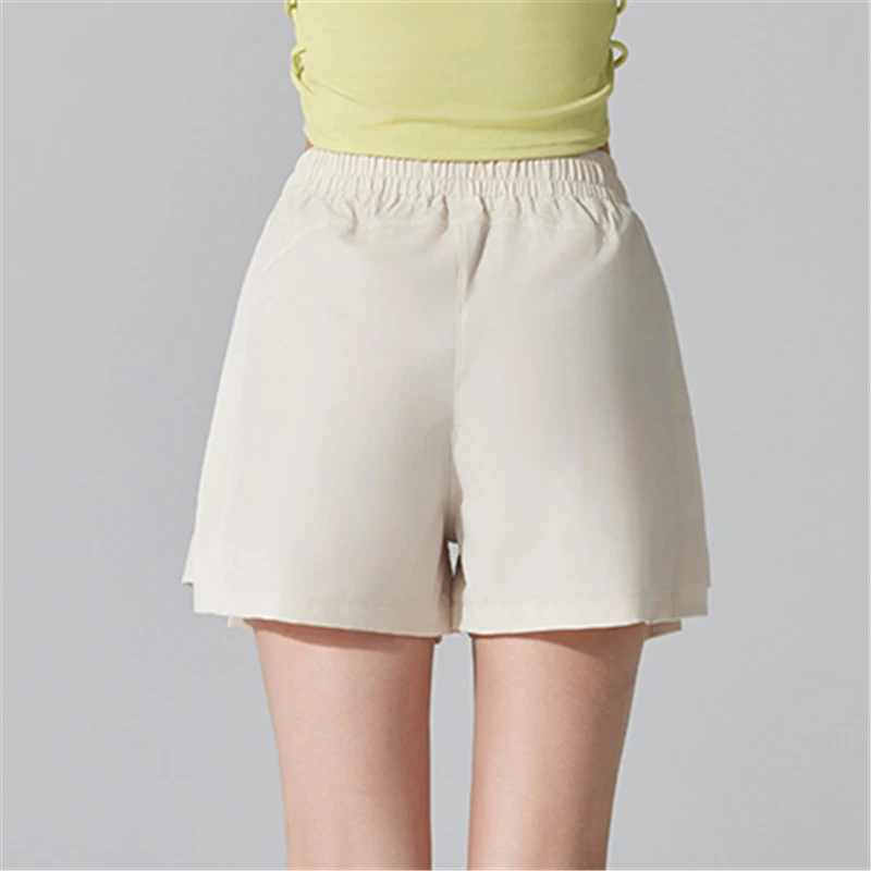 

Summer Women Sports Yoga Shorts Loose Running Shorts Quick Dry Gym Fitness Shorts Outdoor Pilates Workout Short Pant With Pocket