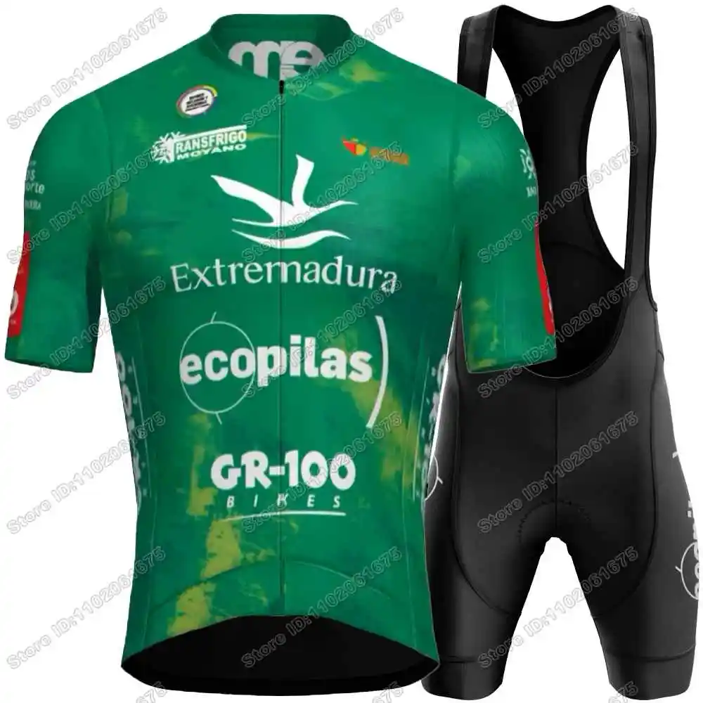 Conjunto de Maillot de Ciclismo Extremadura Pebetero 2026, Ropa de Ciclismo Española para Hombre, Verano, Ciclocross, Camiseta de Ciclismo de Carretera, Traje con Culote Corto con Tirantes, MTB