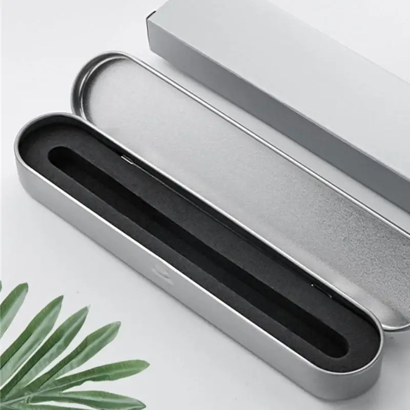 w89cブリキ型文房具ボックスメタルコンテナ噴水ペンケース空の缶コンテナ水彩ペンコンテナ金属鉛筆ボックス