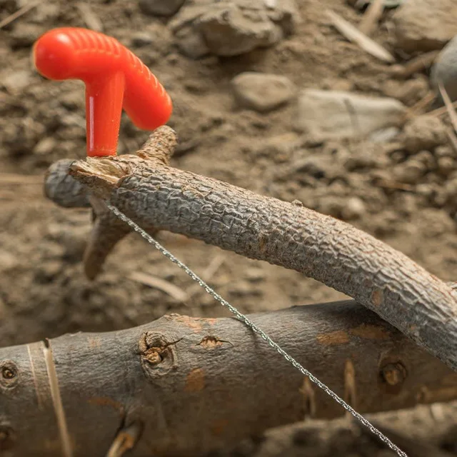 Ręczna stalowa lina łańcuchowa praktyczna przenośna awaryjna sprzęt survivalowy zestawy drutu stalowego narzędzia podróżne Outdoor Camping Hiking