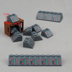 MOC 10PCS 3039pb158 Printed Button Lever Light Control Pattern Building Blocks Kit 3039 Board Bricks Particle Toys Children Gift