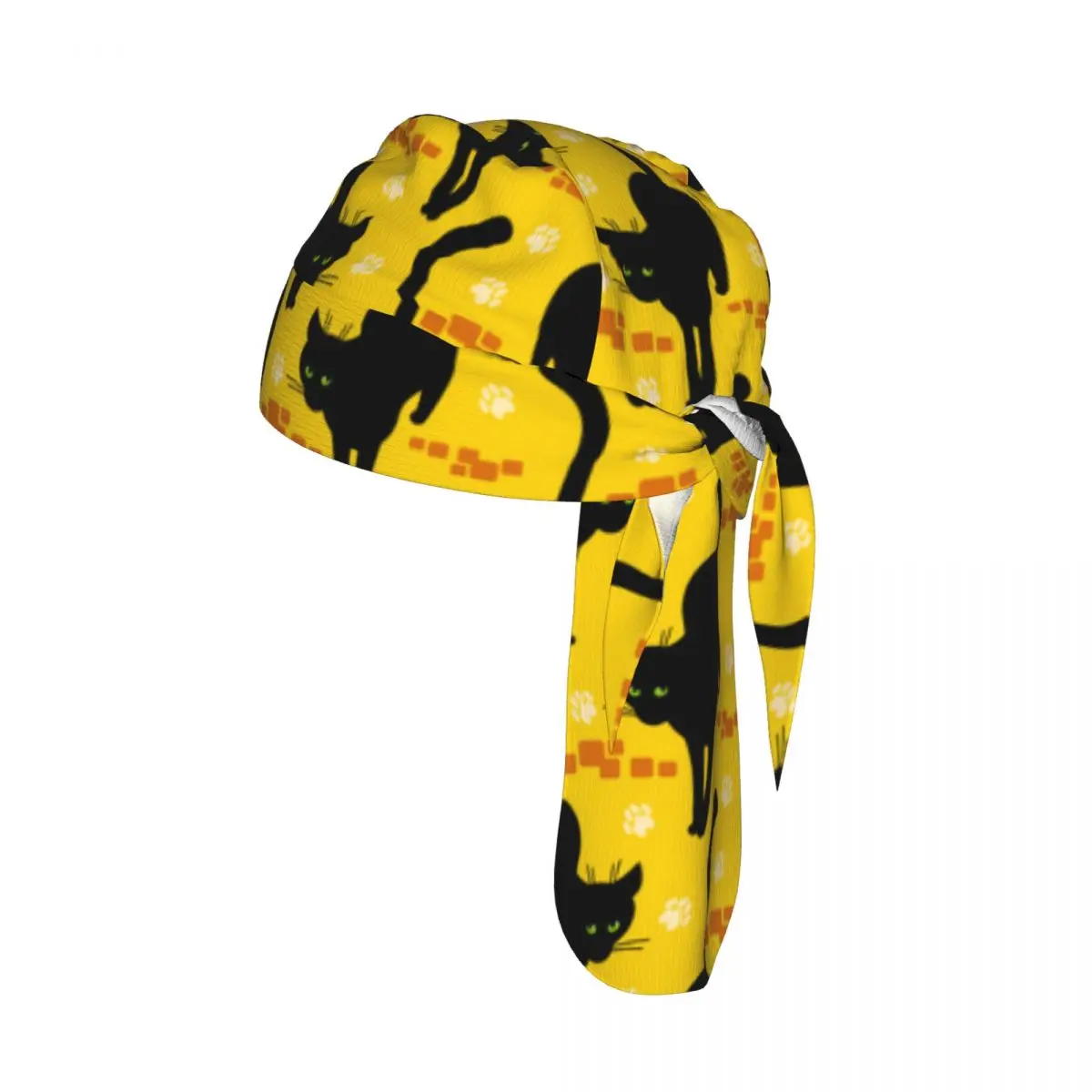 

Велосипедная повязка на голову с рисунком «Черная кошка, идущая по неровной улице», быстросохнущая, солнцезащитная, для велоспорта