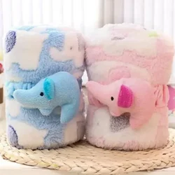 Baby Blanket & Swaddling Newborn Thermal Soft Fleece Blanket Winter Solid Bedding Set Flannel Quilt Infant Bedding Swaddle Wrap