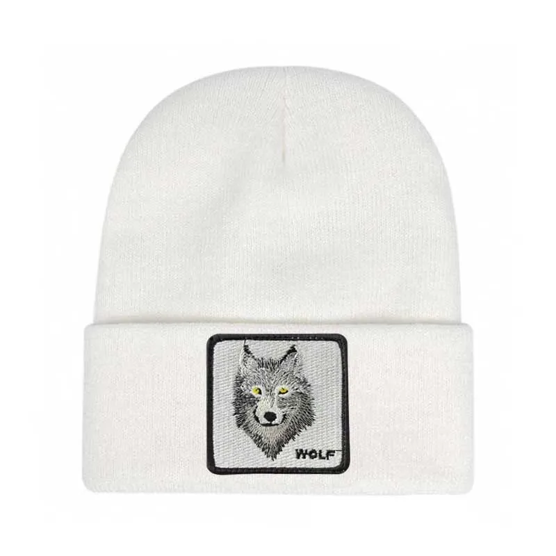 2024 New Fashion High Quality Beanie Hat for Men Animal Embroidery Knitted Hat for Women Outdoors Vintage Hip Hop Skullies Cap