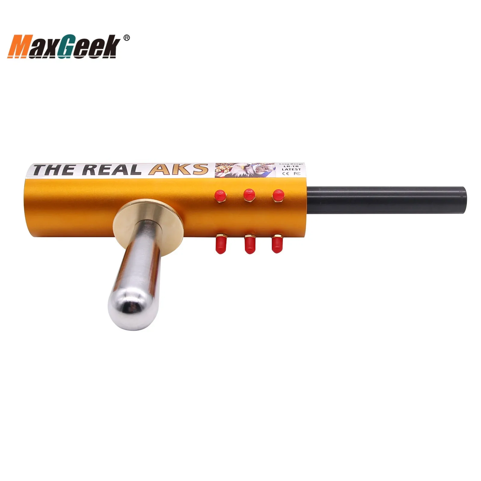 Maxgeek The Real AKS Long Range Professional Metal Detector 6 Antennas Underground Gold Detector Search Range 1200M Depth 14M