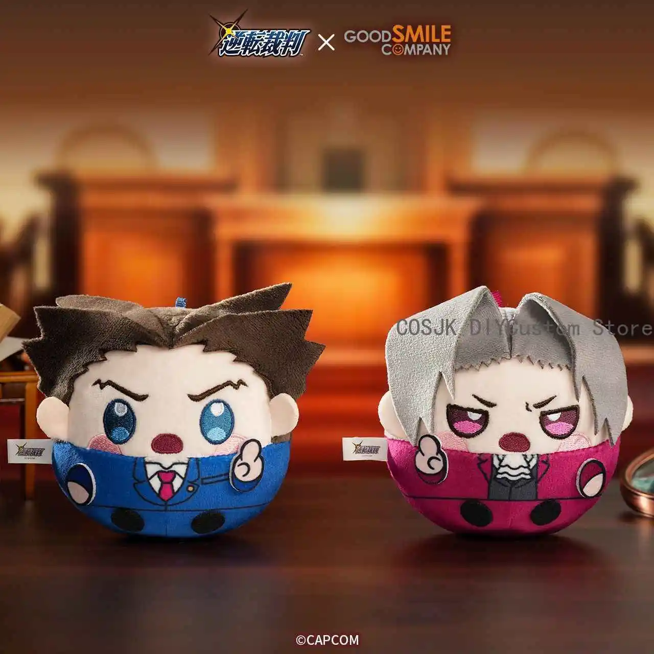 Anime Ace avocat Phoenix Wright Miles Edgeworth Naruhodō Ryichi 11 cm porte-clés en peluche pendentif sac suspendu miroir Halloween cadeau