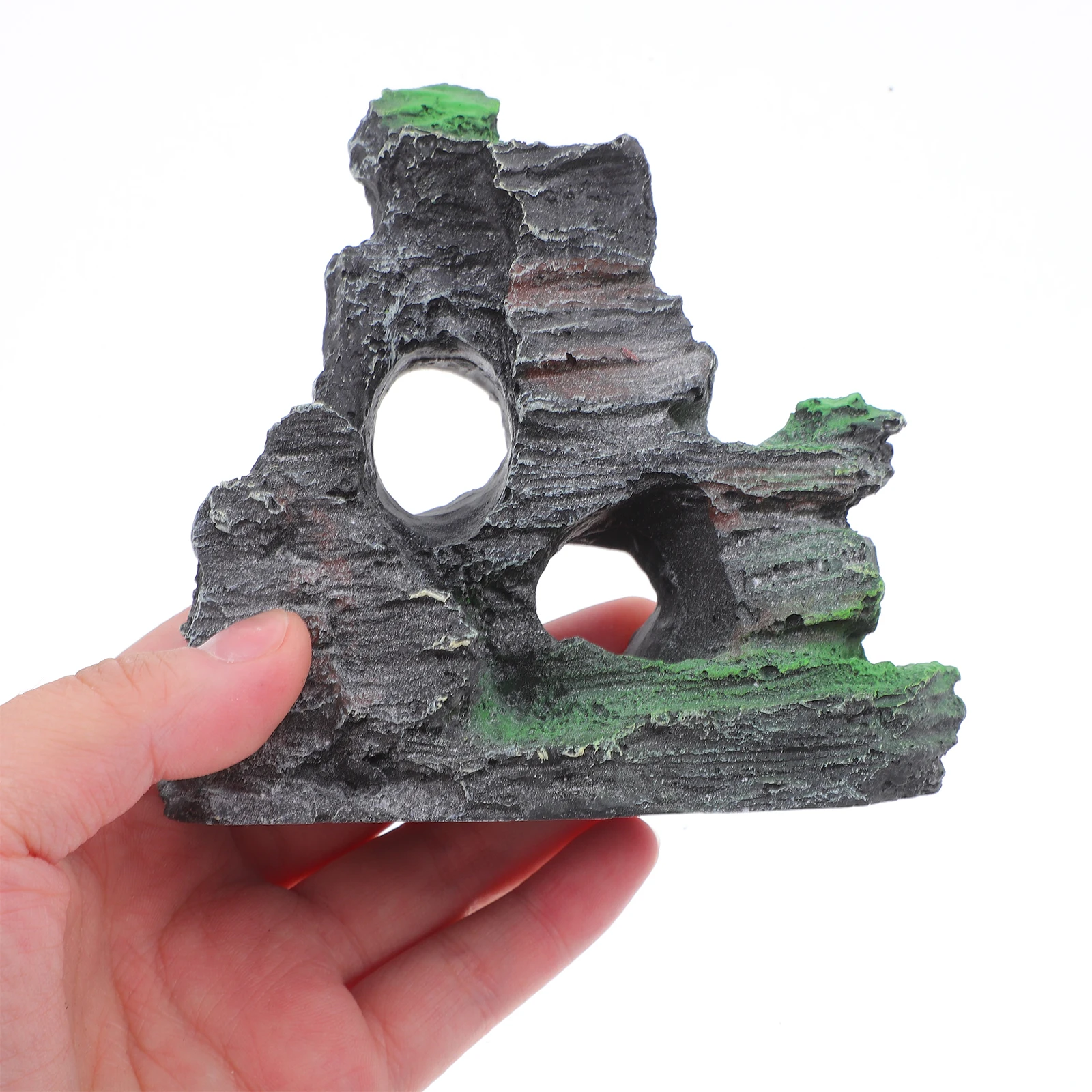 

4pcs Aquarium Decorative Statues Lightweight Resin Rockery Fish Tank Decoration Hideout for Aquarium Landscape