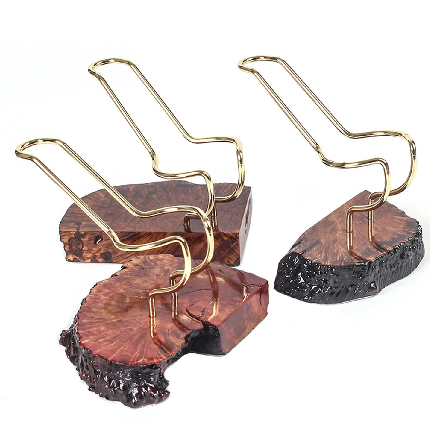 

Деревянная и нержавеющая сталь подставка для труб Briar, подставка для хранения с одним сиденьем, подставка для табачных трубок, аксессуары для курения, подарок для папы