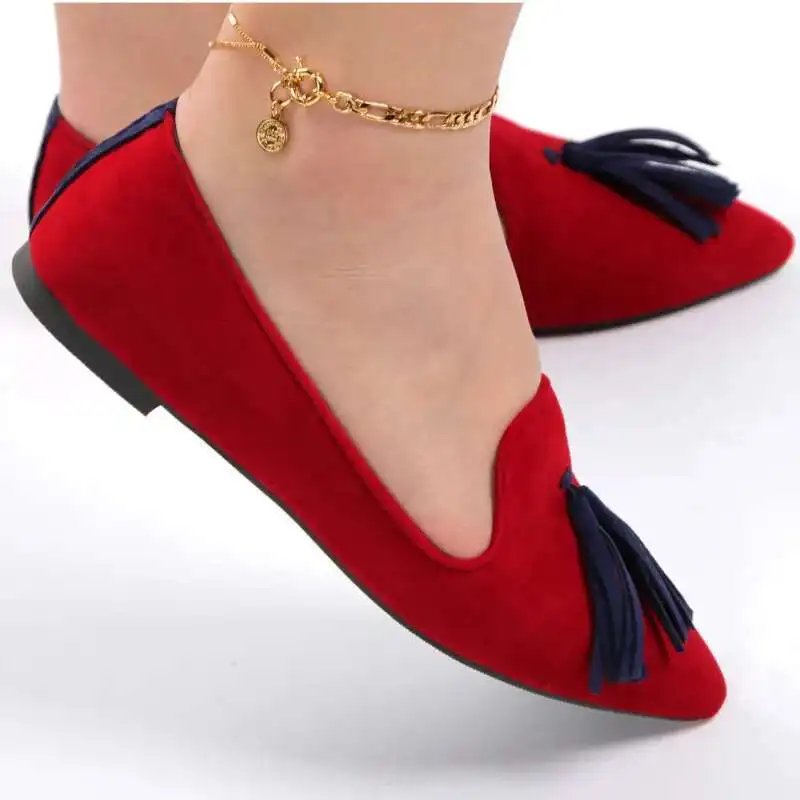 Flat Women Shoes Tassel Loafers Shoes Spring Autumn Suede Boat Shoes Light Slip-on Drive Low-top Female Shoes