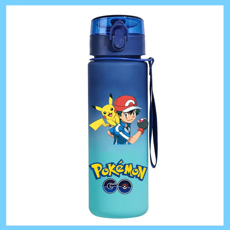 keeppley Pokémon 650 ml Fitness und Sport Direkttrinkende Anti-Tropf-Wasserflasche aus Kunststoff Pikachu Eevee Kapazität für Kinder und Studenten 8