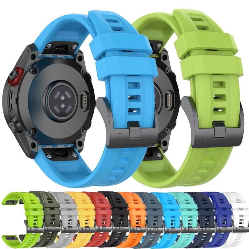 26mm 22mm 20mm QuickFit Armband für Garmin Fenix 5s 6s 7s/Fenix E 8 7X 7 6 6X/Epix Pro Gen 2 51mm 47mm/Tactix Silikonarmband