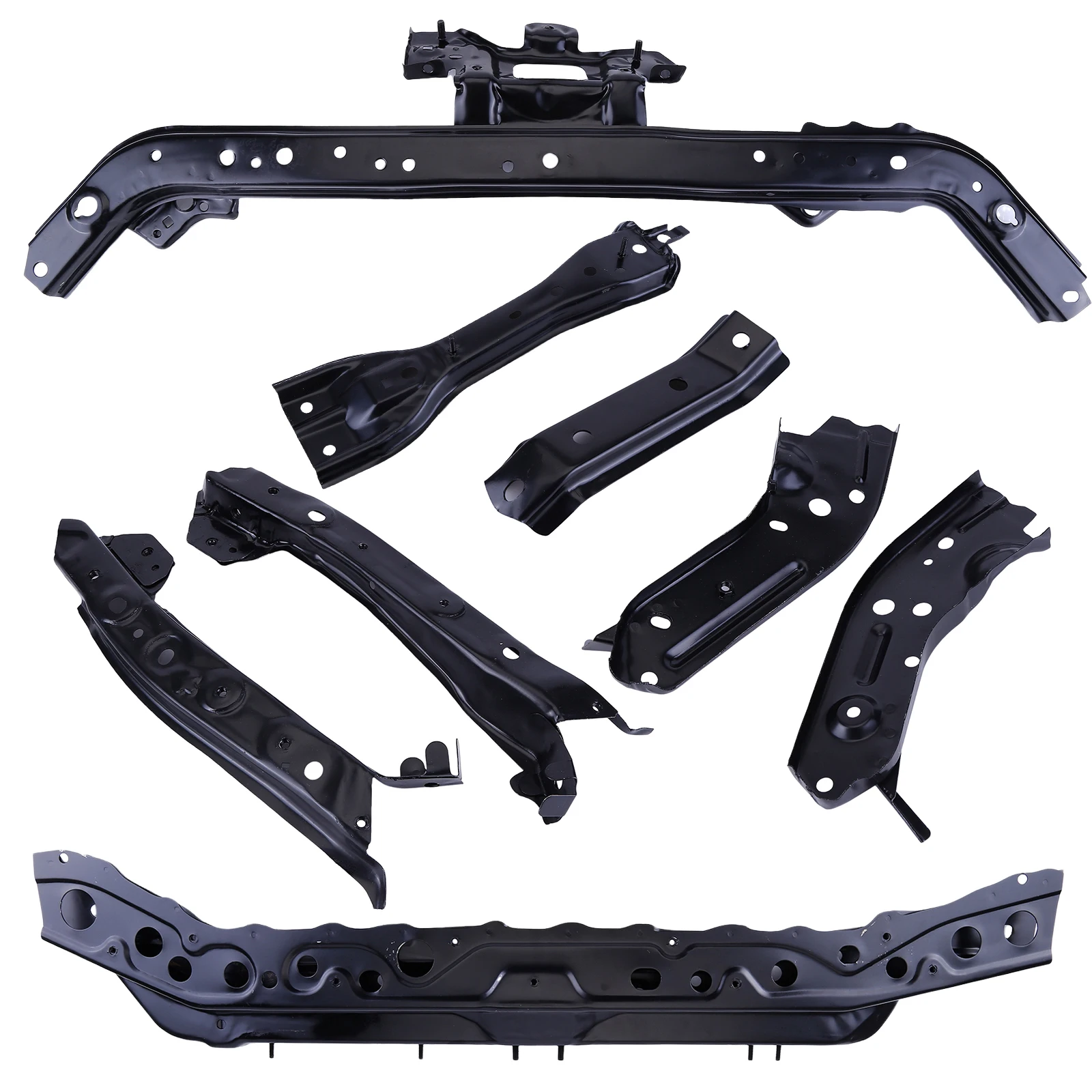 Steel 8-piece NI1225209, F25213SGMA, F25133SGMA, F25203SGMA For Nissan Sentra front support radiator bracket kit