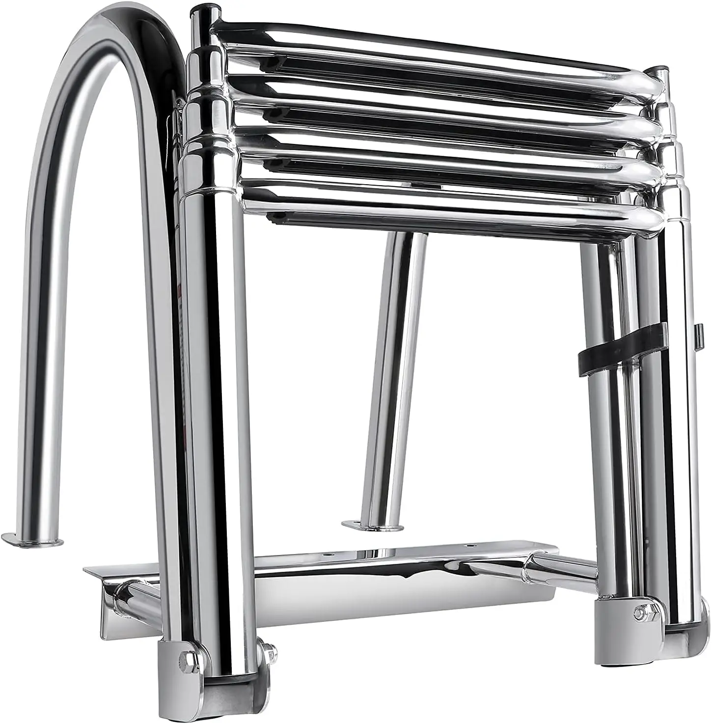 

Custom 4 Steps 316 Stainless Steel Folding Telescoping Inboard Ladder Swim Deck Ladder