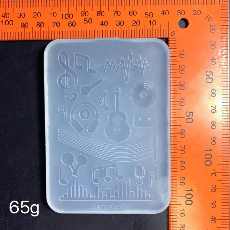 Shiny Glossy Silicone Decoration Molds Filler Musical Symbols Keychain Mold DIY Pendant Epoxy Crafting Molds N0HE