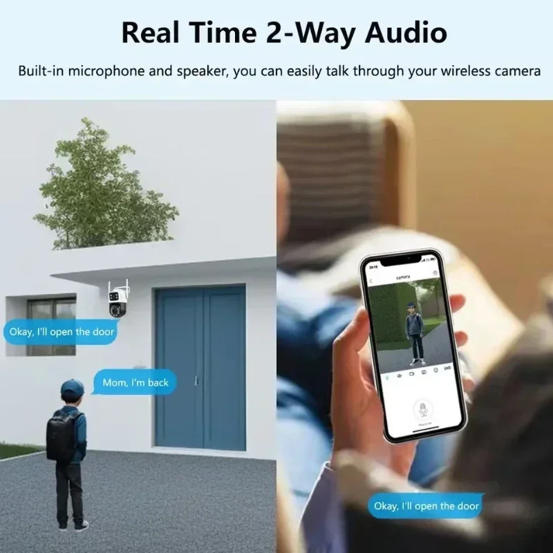4K 8MP Dual Lens Wifi Überwachungskamera AI Human Detect ONVIF Wireless Outdoor Sicherheit PTZ IP Kameras