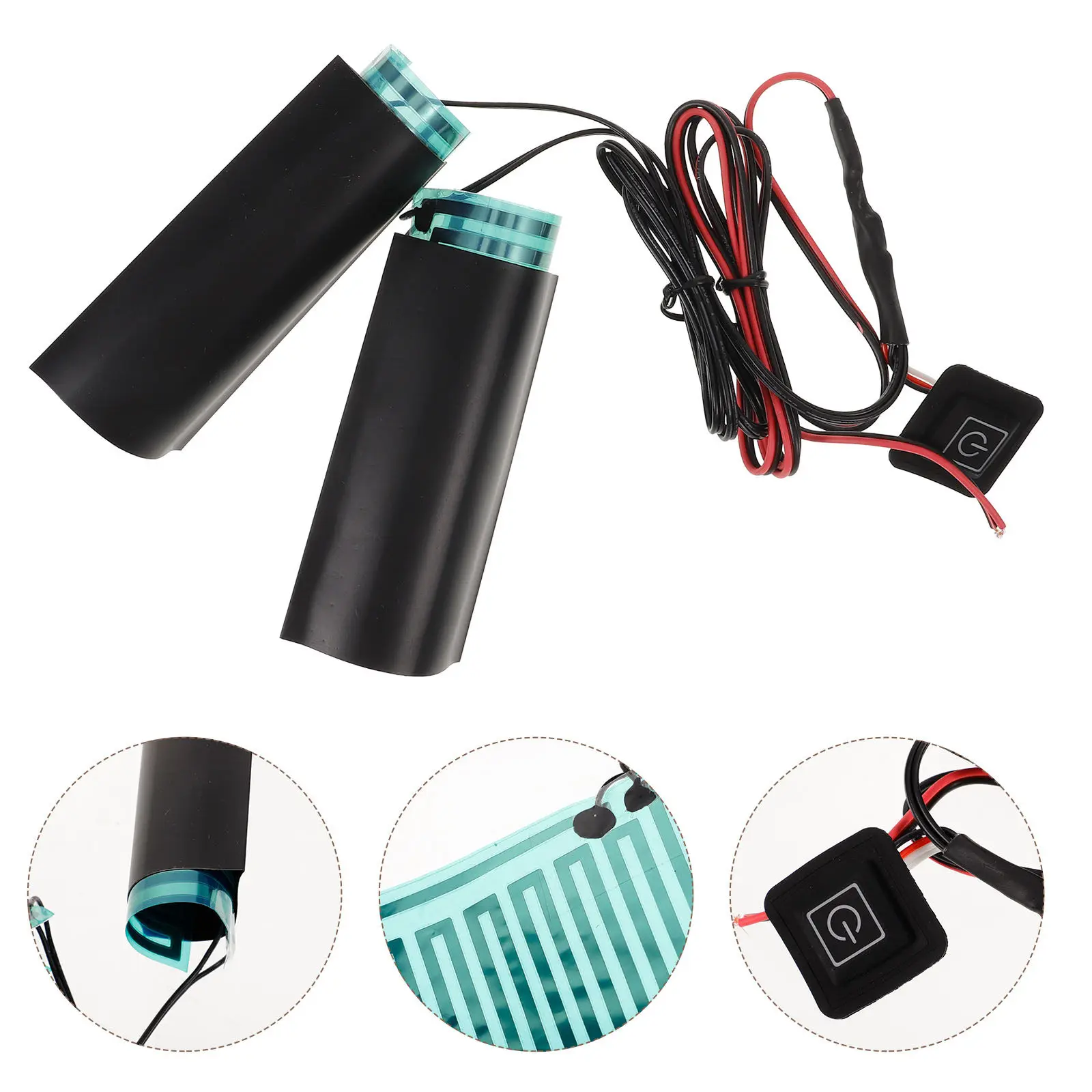 

1Pcs Heating Handlebar Pad Motorcycle Electric Heated Grip 3-Level Temperature Adjustable 12V Waterproof Handle Cover