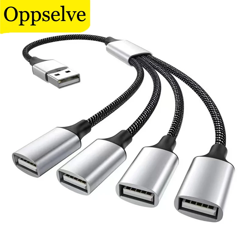 USB to 4 USB 2.0 HUB Dual 5Port Multi Splitter OTG Adapter for PC Laptop Surface Macbook Accessories USB A Extension Convertor