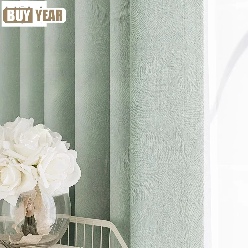 

Modern Blackout Curtains For Bedroom Living Room New Black Gold Flowering Cotton And Linen Curtain Cloth Light Luxury Custom