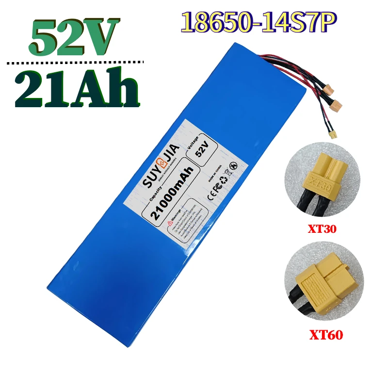 Perfectly Suited for E-Scooters: 14S7P 18650 Lithium Battery 52V 21000mAh with High-Power BMS