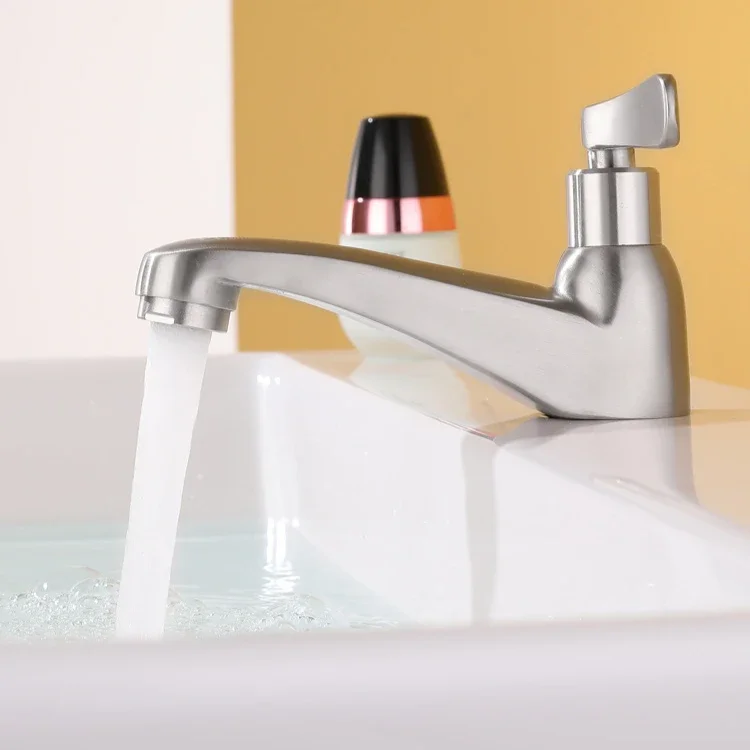 

Смесители для умывальника с одной ручкой, одинарный кран для холодной воды, настенный смеситель для унитаза, столешница, смесители для раковины из нержавеющей стали