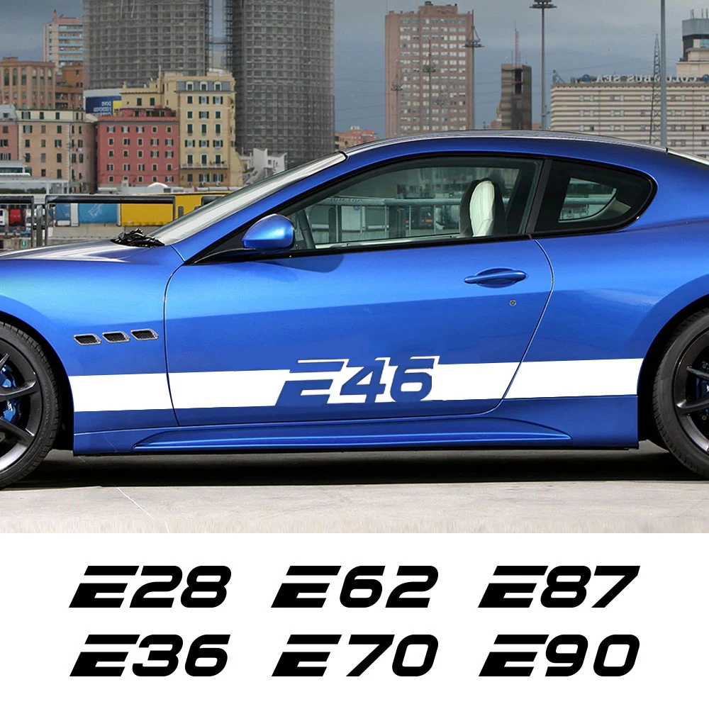 2 قطعة باب السيارة الجانب ملصق السيارات تقليم الشارات اكسسوارات لسيارات BMW E46 E60 E90 E39 E87 E28 E30 E34 E36 E53 E61 62 E70 E91 E92 E93
