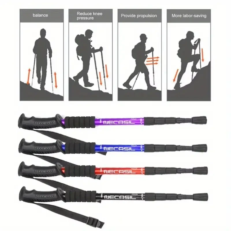 Retractable Shock-Absorbing Hiking Stick 4