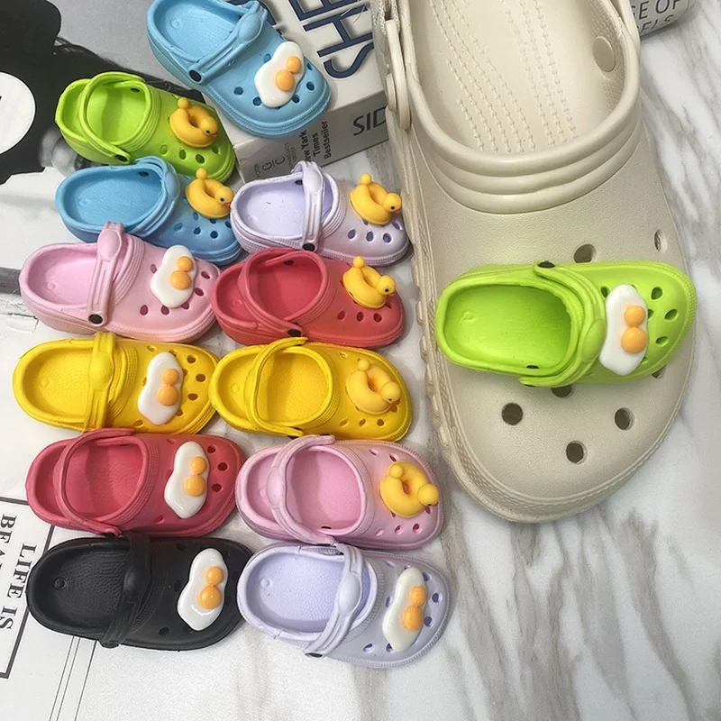 Cute 3D Simulation Slippers Shoe Decorations Mini Charm Shoes DIY Shoe Buckles Boy Girls' Party Gifts