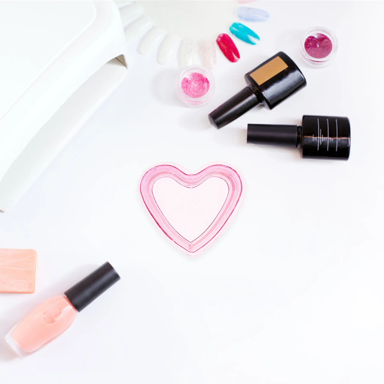 

Dapen Heart Shape Dappen Dish Pink Nail Dampen Big Shaped Large Glasss Bowl Manicure