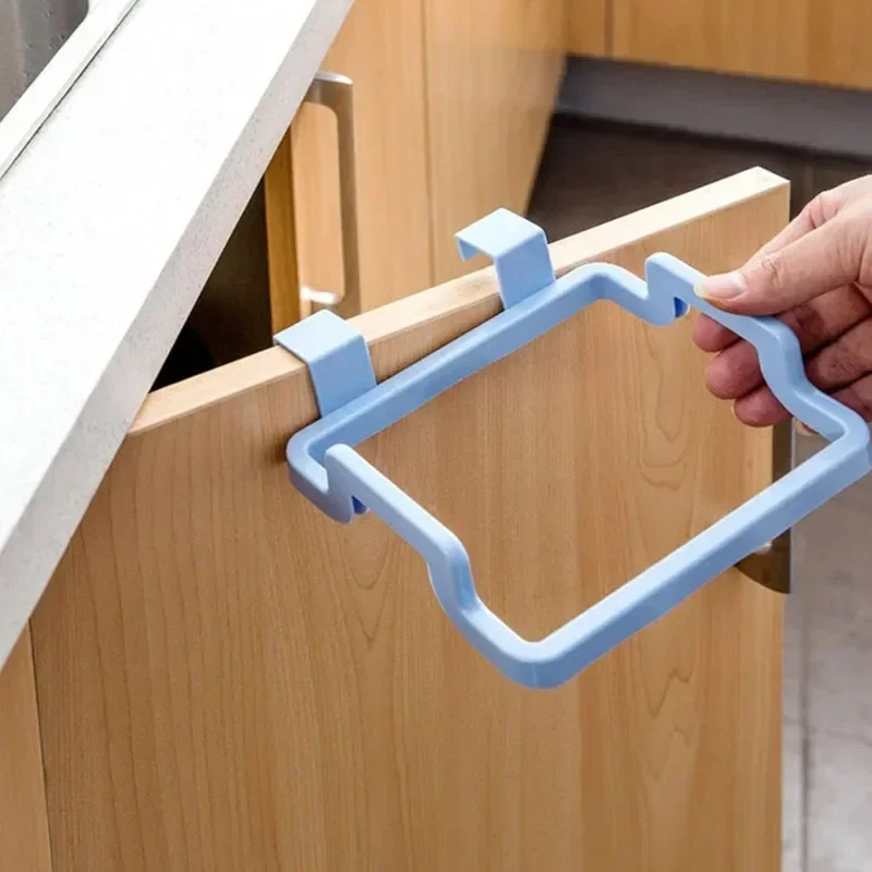 Hanging Trash Rubbish Bag Holder Garbage Rack Cupboard Cabinet Storage Rag Hanger Trash Can Bin Kitchen Accessories Gadget