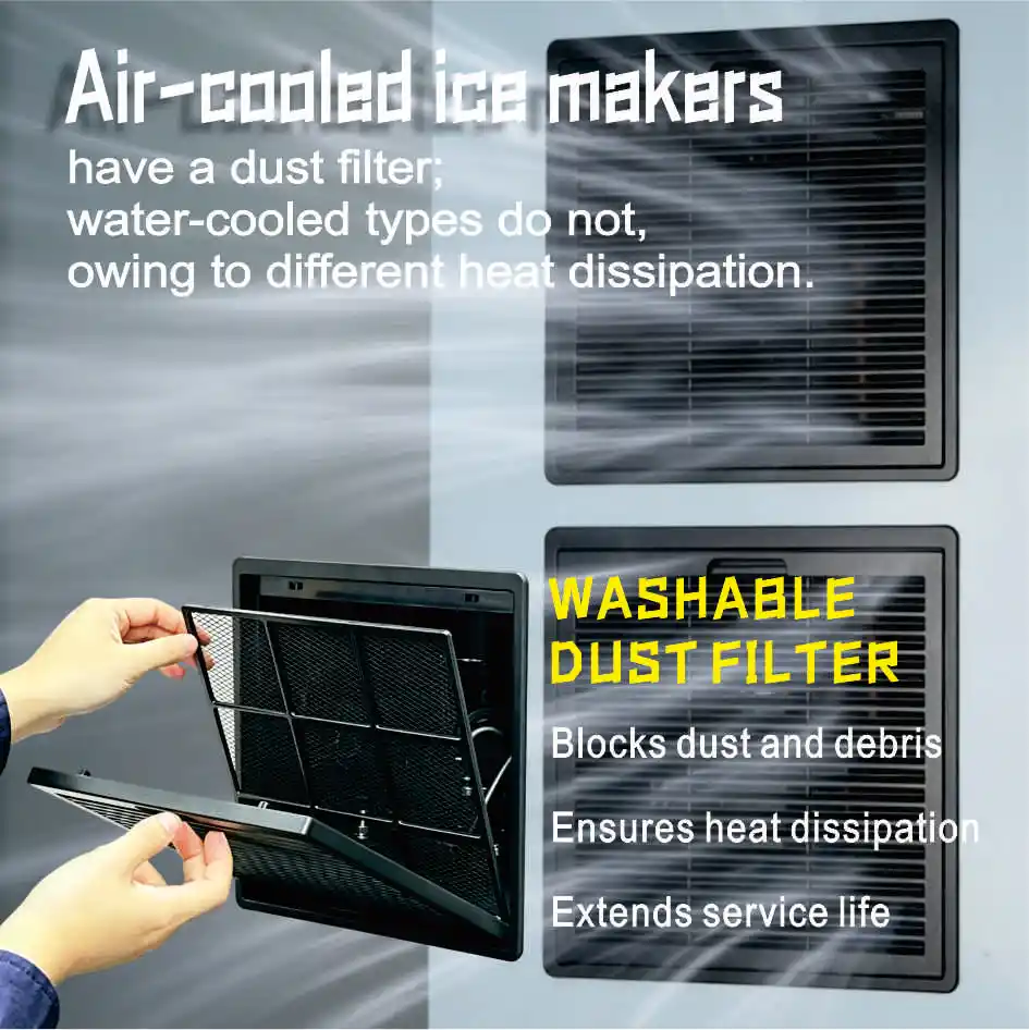 BY-1200A(B) Commercial Semi-square Ice Cube Maker Machine 520kg Air Cooled Stainless Steel CE CB Factory Direct Wholesale