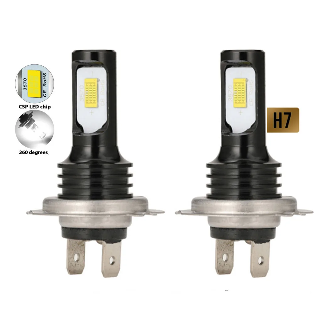 2Pcs H4 H7 LED 20000Lms Car Headlight H11 H8 H9 H10 H1 H3 Car Fog Light Bulbs 9005 9006 Auto Driving Running Lamps 55W 12V 24V
